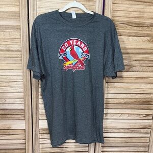 Tultex Springfield Cardinals Dark Gray 20 Years Tee 2005-2024 Size XL